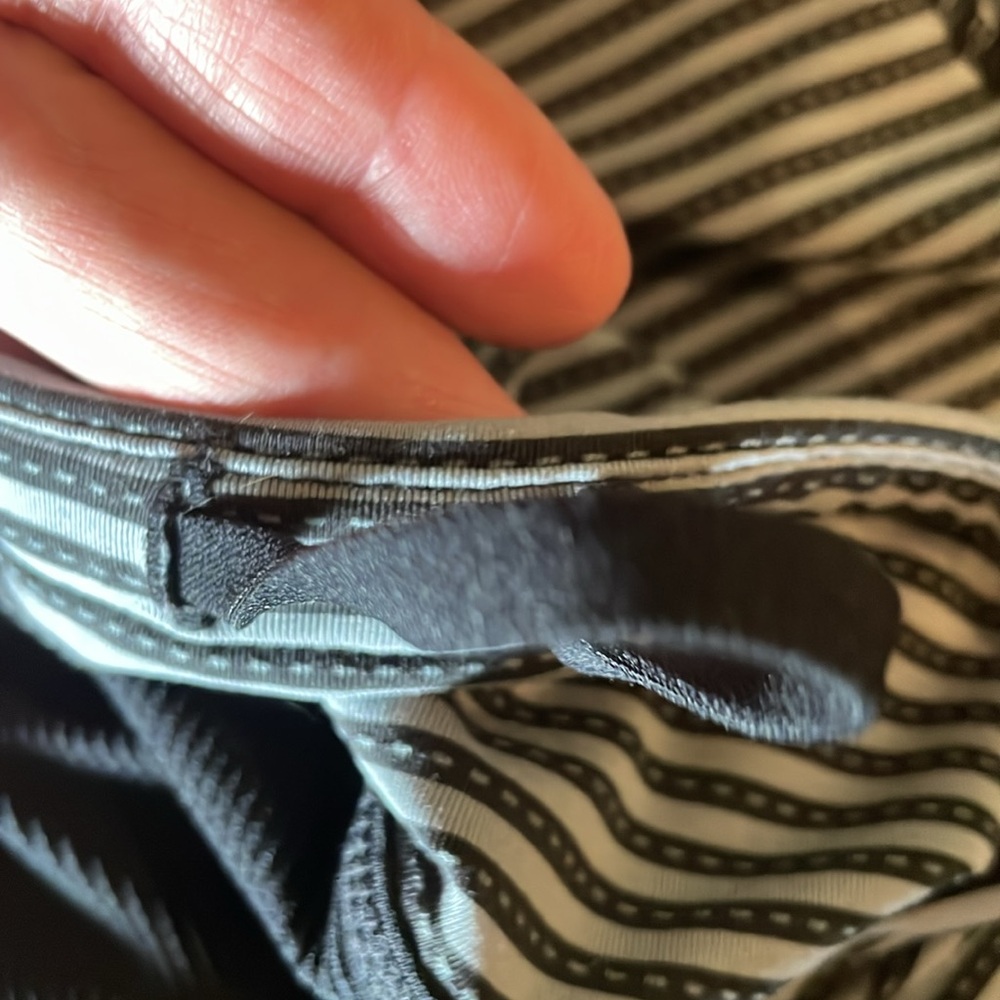 Athleta Skort Skirt Swagger Track Stripe Black & Gray Tennis Pickleball Golf M - Picture 9 of 11